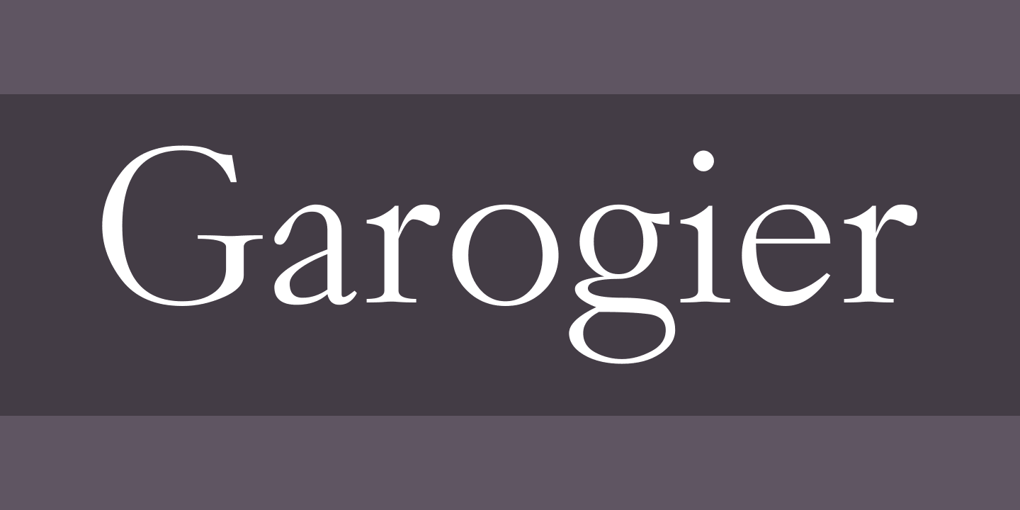 Ejemplo de fuente Garogier Regular